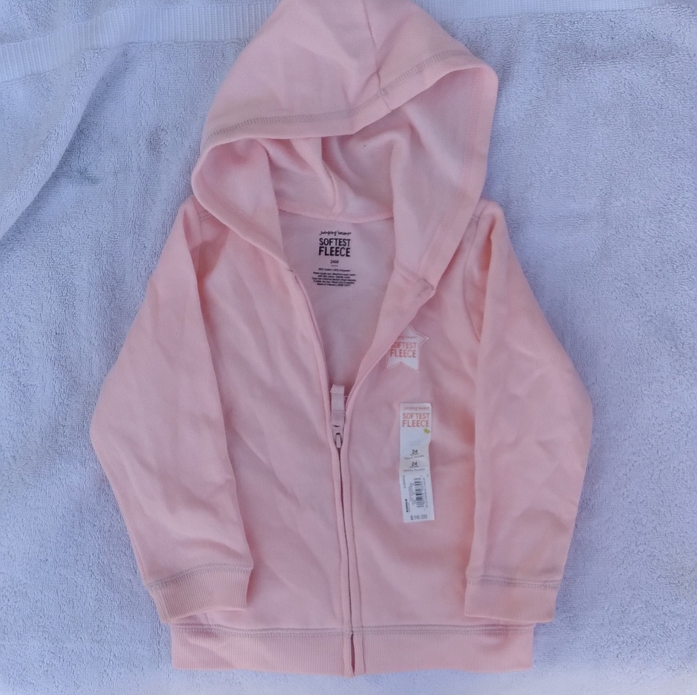 Girls 24 months pink hoodie, sweatshirt